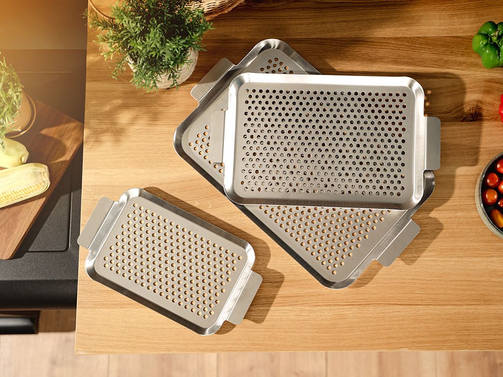 BBQ-BRICKA I ROSTFRITT STÅL 50×30 CM - Image 3